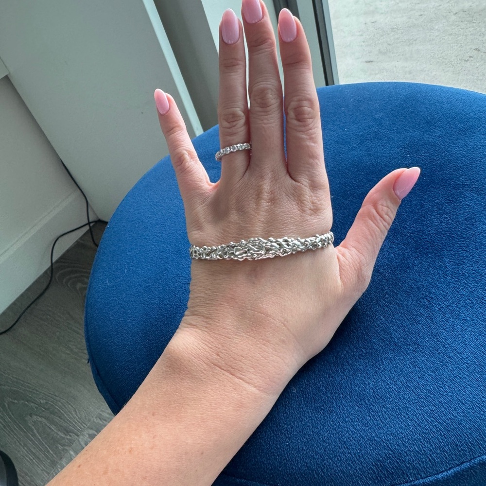 Silver Braided Bracelet - image 4